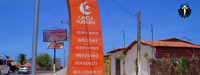 Placa de boas-vindas de Canoa