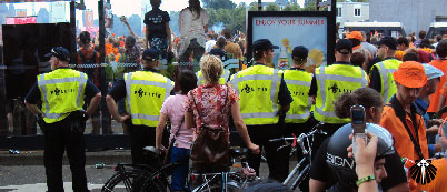 Polícia atuante nas Ruas de Amsterdam