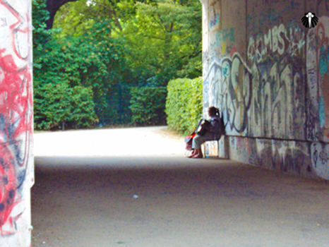 Artista de rua no Tiergarten. Thumb