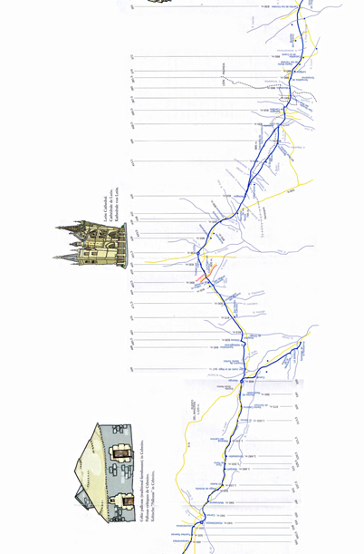 Mapa do Caminho de Santiago de Compostela